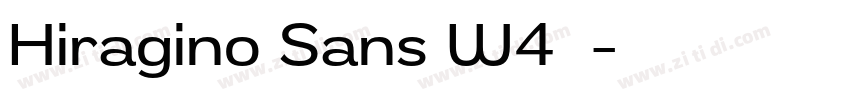 Hiragino Sans W4样品字体转换